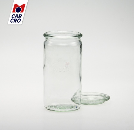  340 ml WECK-Zylinderglas mit Glasdeckel