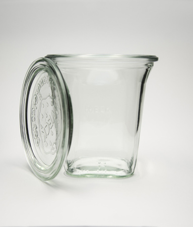 545 ml WECK-Quadroglas mit Glasdeckel