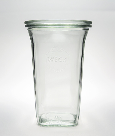 795 ml WECK-Quadroglas mit Glasdeckel